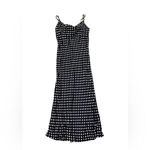 ZARA Black & White Polka Dot Maxi Dress – Size M
